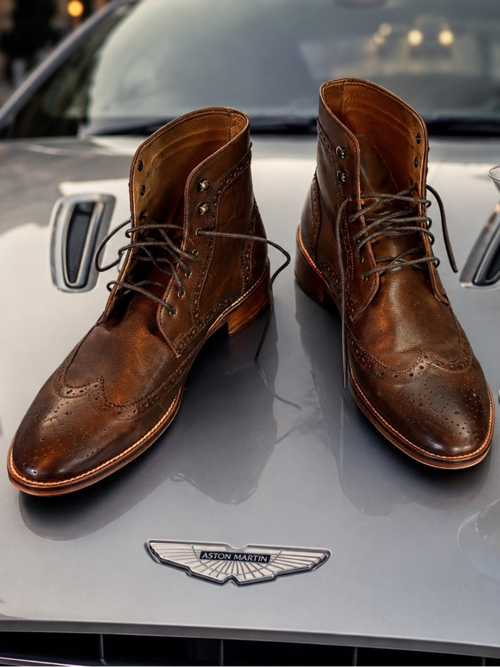 WORN ONCE ONLY - Johnston & Murphy leather ankle boots - excellent condition